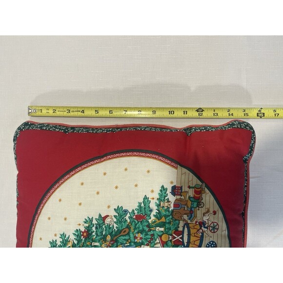 Set Of 2 Vintage Christmas Tree Throw Pillows Square 15” - Picture 8 of 8